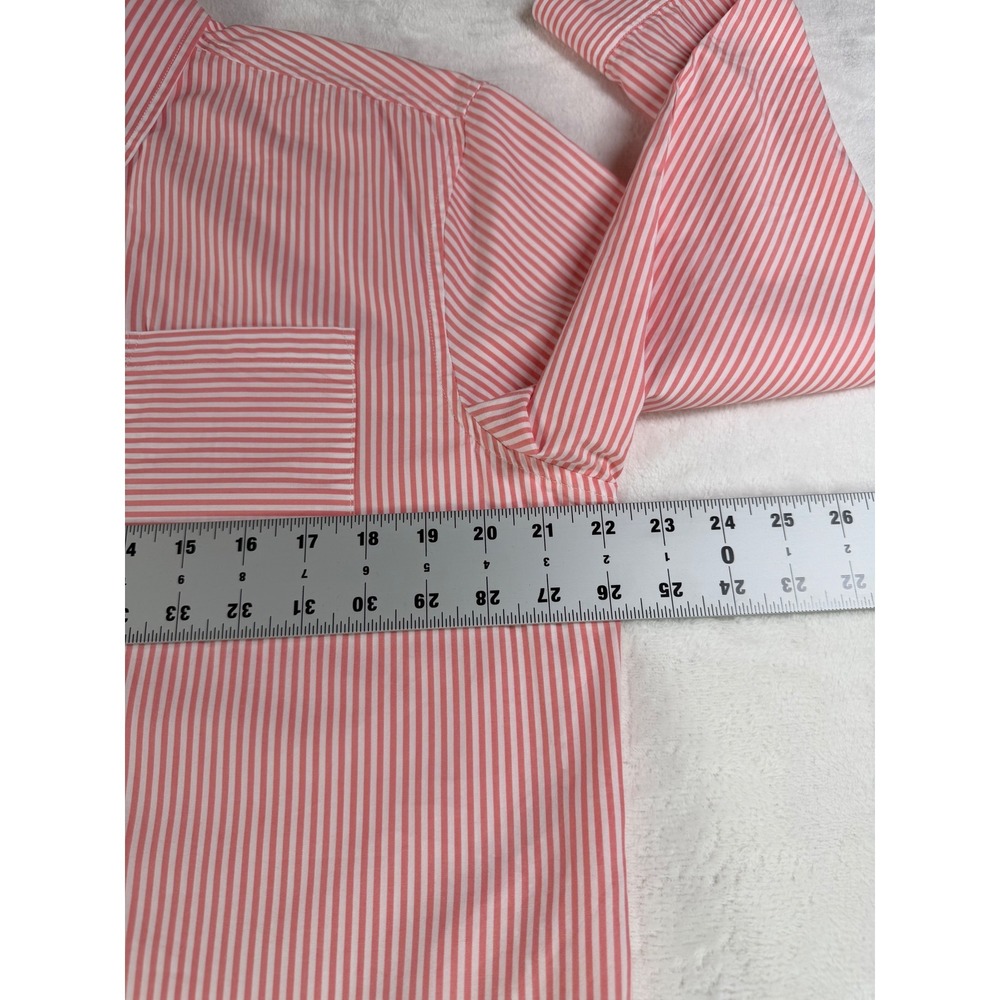 Southern Tide Cam Stripe Poplin Dress Womens M Pink White Preppy Coastal - Picture 10 of 13